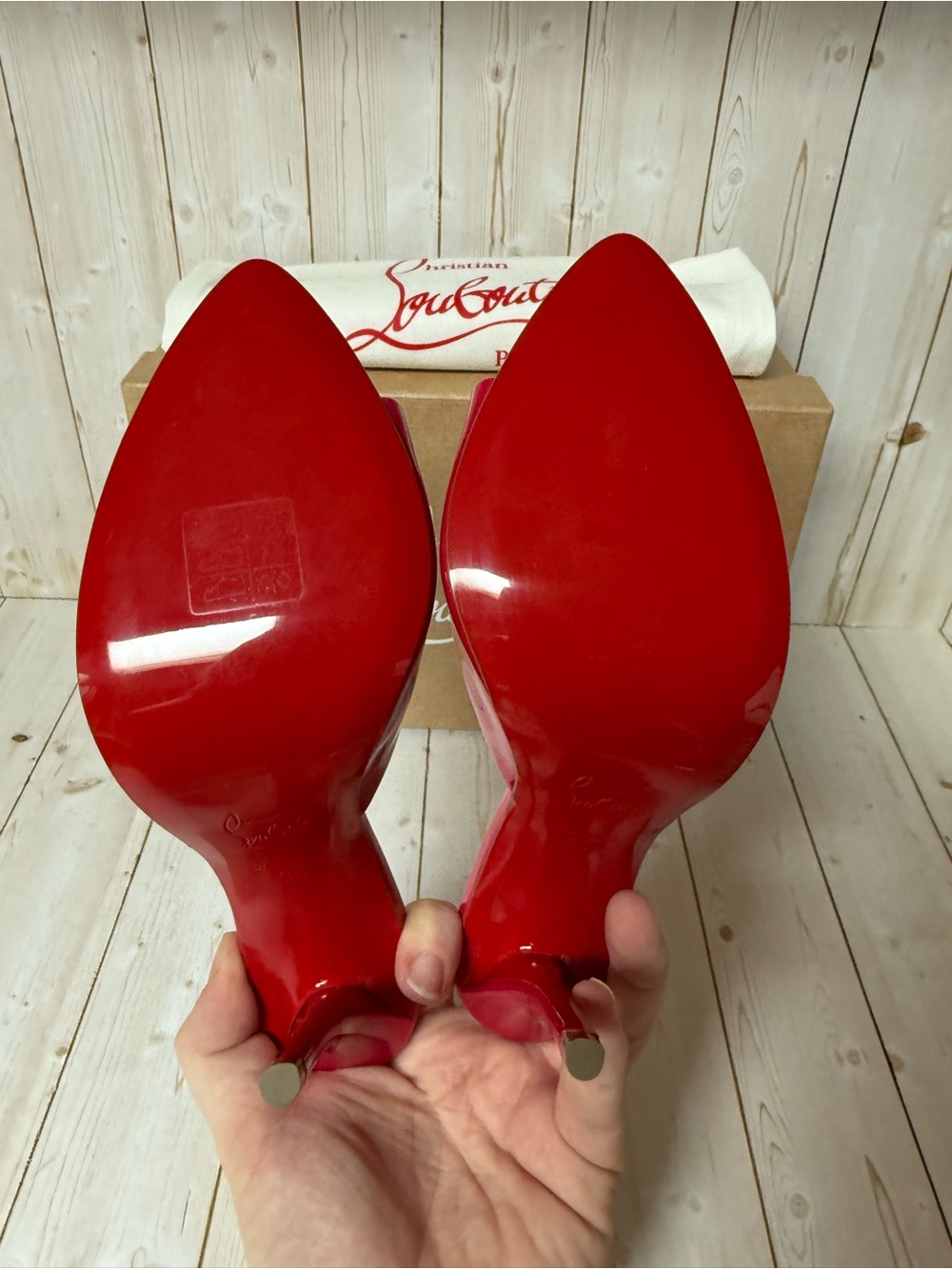 Christian Louboutin Miss Z Pointed Toe Mule Sandal Pinup Pink Sz 36 / 6 - Picture 13 of 13